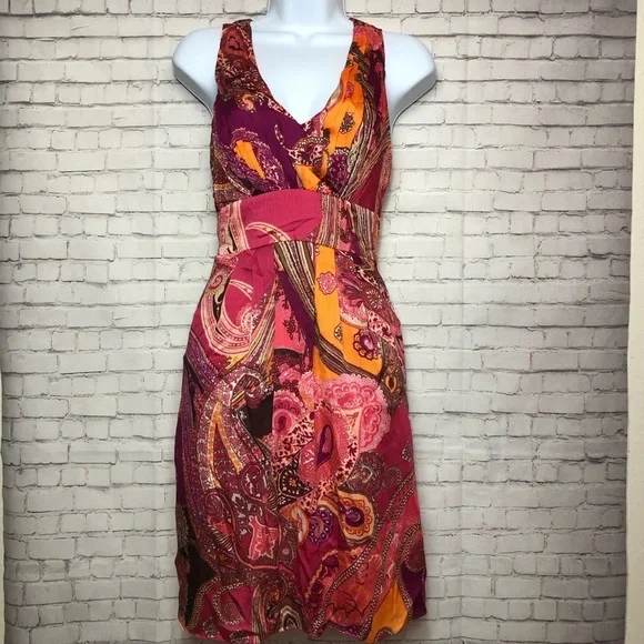 Aiden Mattox Halter Chiffon Party Dress Pink Orange Size 2 - Picture 1 of 13